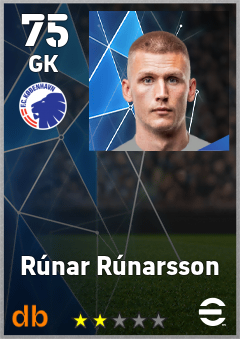 Rúnar Rúnarsson — GK, OVR 75, MAX 75