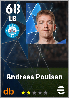 Andreas Poulsen — LB, OVR 68, MAX 68
