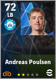 Andreas Poulsen — LB, OVR 72, MAX 72