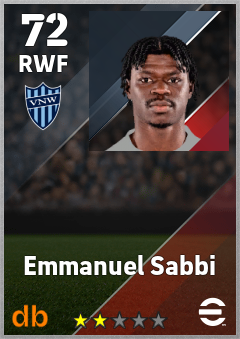 Emmanuel Sabbi — RWF, OVR 72, MAX 72