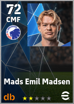 Mads Emil Madsen — CMF, OVR 72, MAX 72