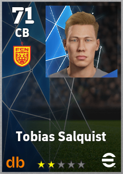 Tobias Salquist — CB, OVR 71, MAX 71