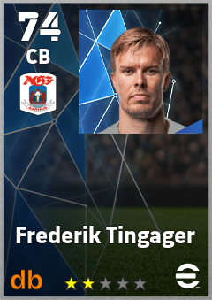 Frederik Tingager — CB, OVR 74, MAX 74