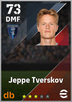 Jeppe Tverskov — DMF, OVR 73, MAX 73
