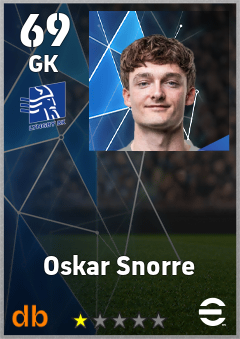 Oskar Snorre — GK, OVR 69, MAX 69