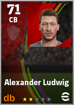 Alexander Ludwig — CB, OVR 71, MAX 71