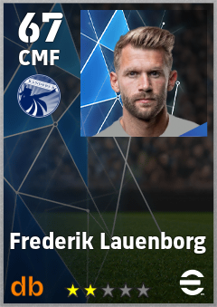 Frederik Lauenborg — CMF, OVR 67, MAX 67