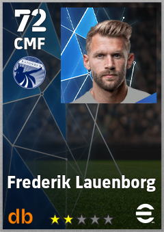 Frederik Lauenborg — CMF, OVR 72, MAX 72