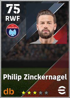 Philip Zinckernagel — RWF, OVR 75, MAX 75