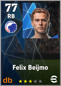 Felix Beijmo — RB, OVR 77, MAX 77