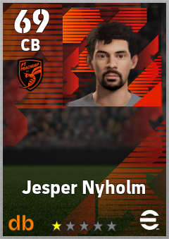 Jesper Nyholm — CB, OVR 69, MAX 69
