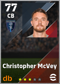 Christopher McVey — CB, OVR 77, MAX 77
