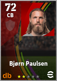 Bjørn Paulsen — CB, OVR 72, MAX 72