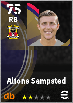 Alfons Sampsted — RB, OVR 75, MAX 75