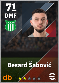 Besard Šabović — DMF, OVR 71, MAX 71