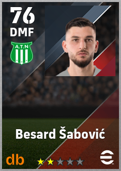 Besard Šabović — DMF, OVR 76, MAX 76