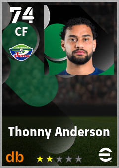 Thonny Anderson — CF, OVR 74, MAX 74
