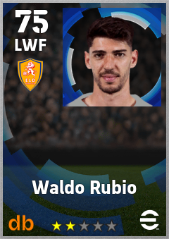 Waldo Rubio — LWF, OVR 75, MAX 75