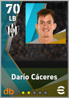 Darío Cáceres — LB, OVR 70, MAX 70