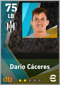 Darío Cáceres — LB, OVR 75, MAX 75