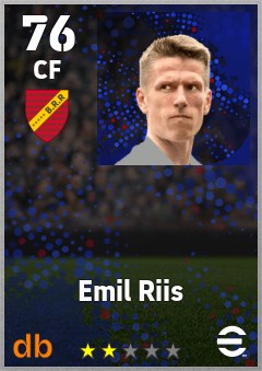 Emil Riis — CF, OVR 76, MAX 76