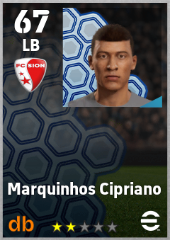 Marquinhos Cipriano — LB, OVR 67, MAX 67
