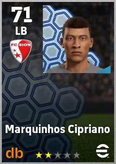Marquinhos Cipriano — LB, OVR 71, MAX 71