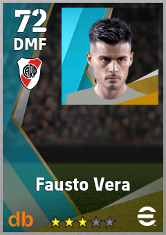 Fausto Vera — DMF, OVR 72, MAX 72