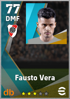 Fausto Vera — DMF, OVR 77, MAX 77