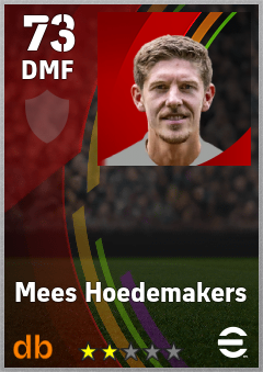 Mees Hoedemakers — DMF, OVR 73, MAX 73