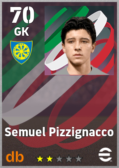 Semuel Pizzignacco — GK, OVR 70, MAX 70
