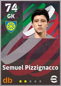 Semuel Pizzignacco — GK, OVR 74, MAX 74