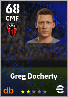 Greg Docherty — CMF, OVR 68, MAX 68