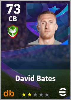 David Bates — CB, OVR 73, MAX 73