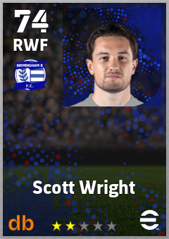 Scott Wright — RWF, OVR 74, MAX 74