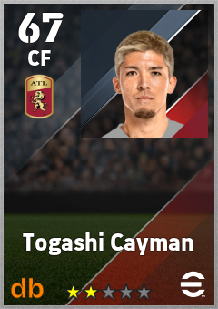 Togashi Cayman — CF, OVR 67, MAX 67