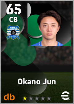 Okano Jun — CB, OVR 65, MAX 65