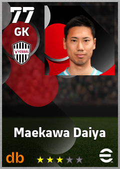 Maekawa Daiya — GK, OVR 77, MAX 77