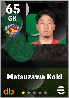 Matsuzawa Koki — GK, OVR 65, MAX 65