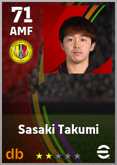 Sasaki Takumi — AMF, OVR 71, MAX 71