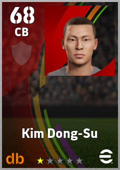 Kim Dong-Su — CB, OVR 68, MAX 68