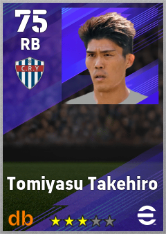 Tomiyasu Takehiro — RB, OVR 75, MAX 75