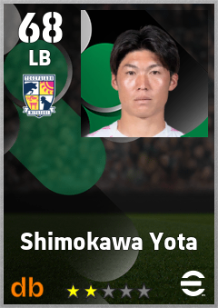 Shimokawa Yota — LB, OVR 68, MAX 68