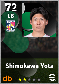 Shimokawa Yota — LB, OVR 72, MAX 72