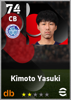 Kimoto Yasuki — CB, OVR 74, MAX 74