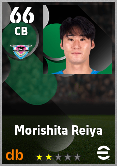 Morishita Reiya — CB, OVR 66, MAX 66