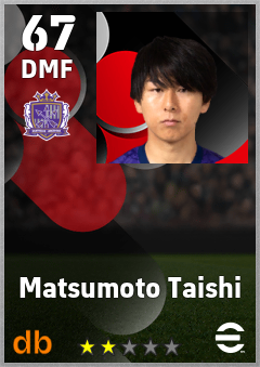 Matsumoto Taishi — DMF, OVR 67, MAX 67