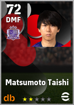 Matsumoto Taishi — DMF, OVR 72, MAX 72