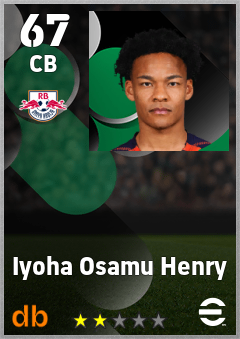 Iyoha Osamu Henry — CB, OVR 67, MAX 67