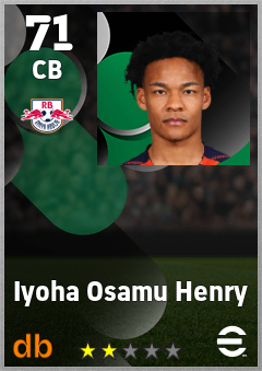 Iyoha Osamu Henry — CB, OVR 71, MAX 71